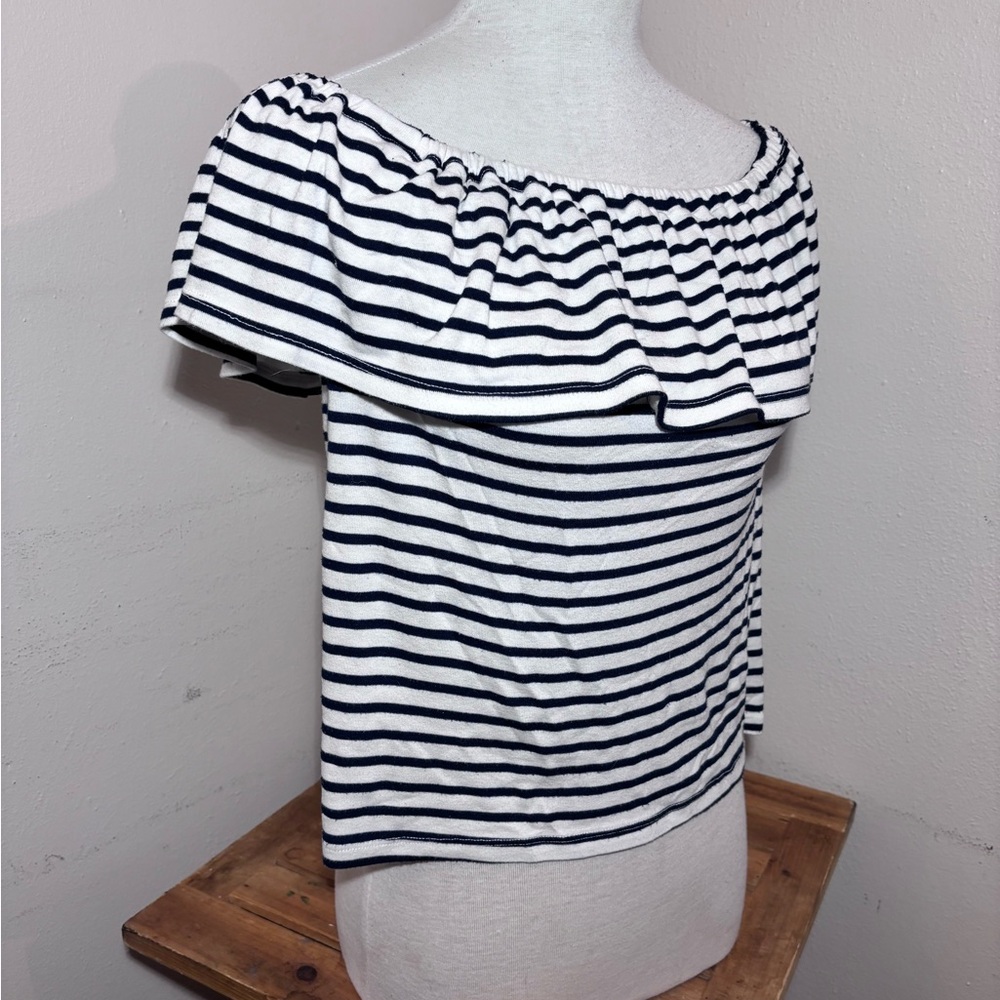 Splendid Ruffle Striped Top - Picture 7 of 10